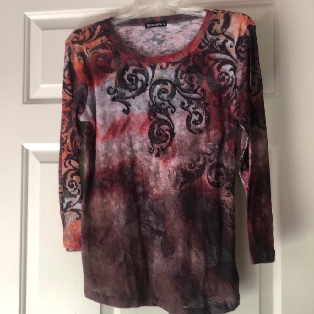 3/4 sleeve crew neck top